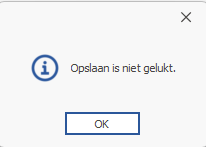 opslaan fout verant v&g