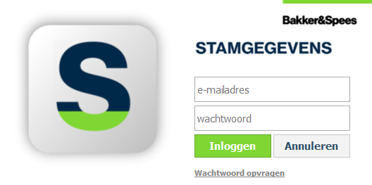 login leeg stamgegevens